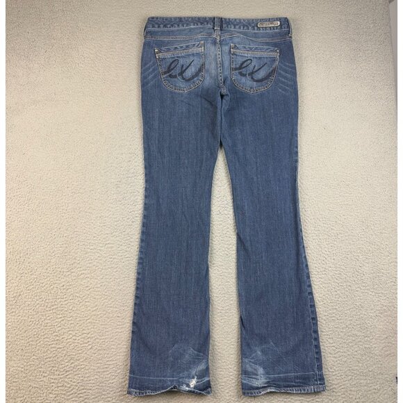 Express Jeans Womens Sz 10 Long Stella Boot Cut Low Rise Slim Fit Stretch Denim - Picture 2 of 11